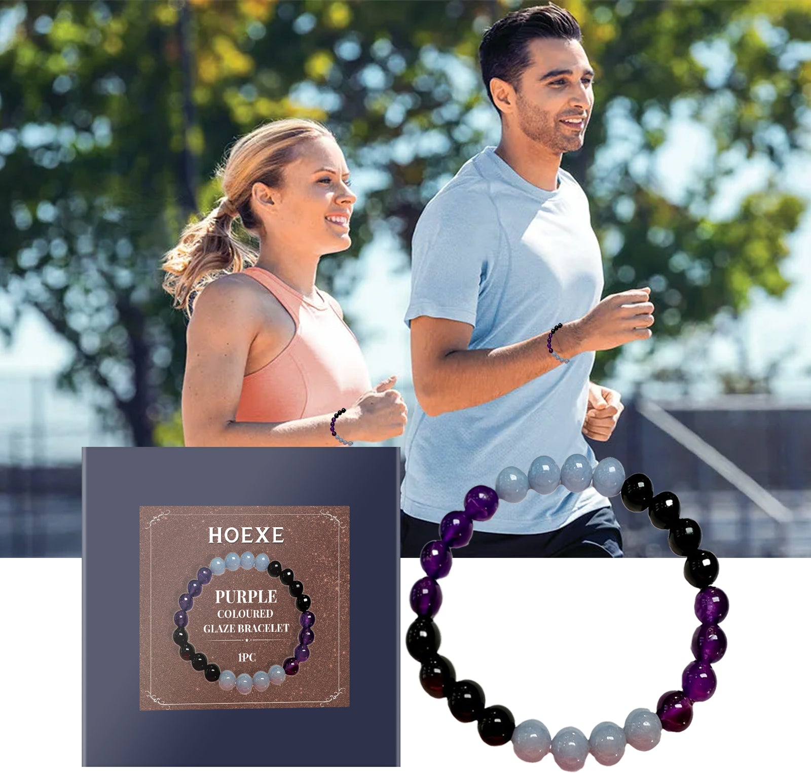 Purple Glass Bracelet, Glass Crystal Personality Fashion Decorative Clothing Accessories Hand Bea... – Avaiya Gems