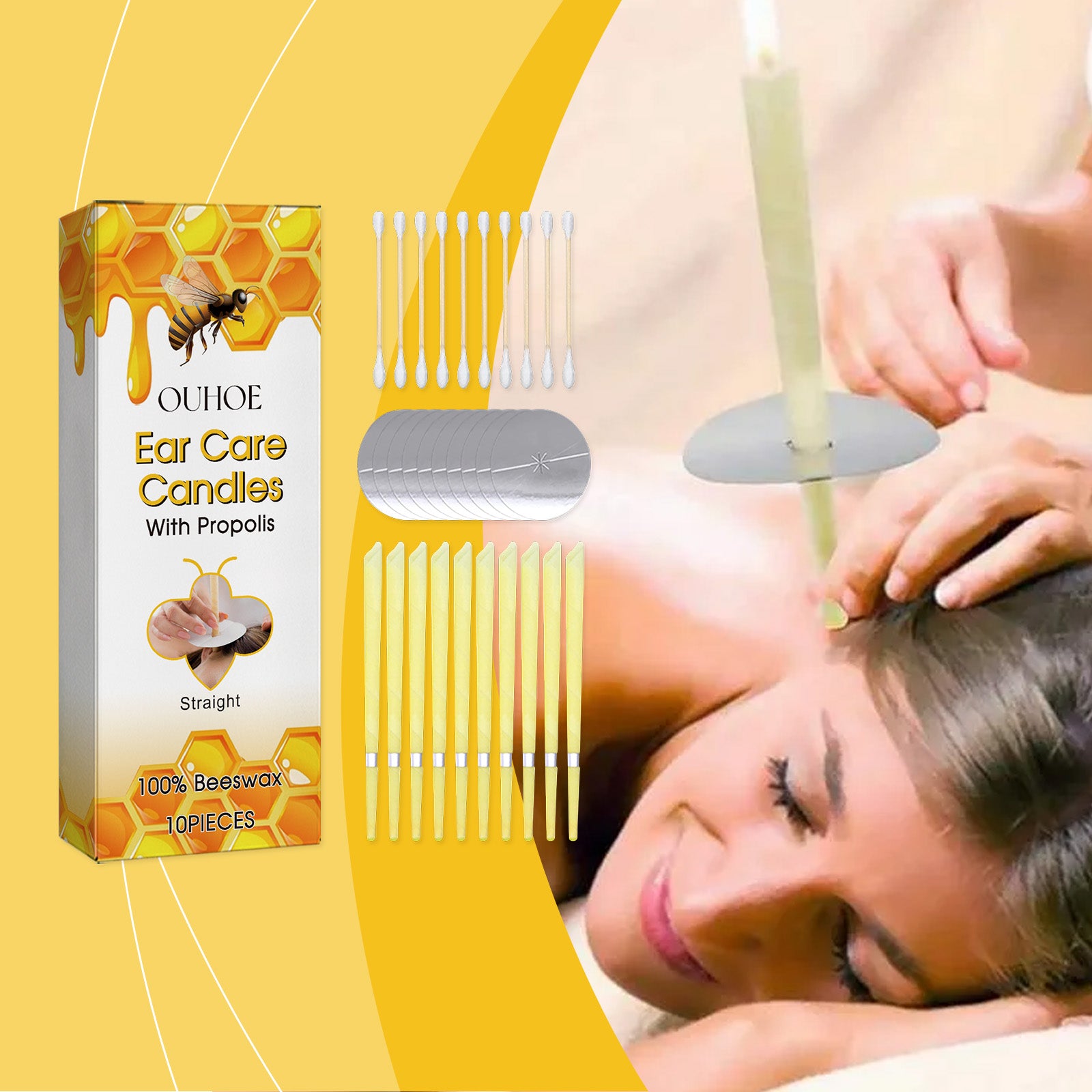 OUHOE Ear Candle Set For Soothing And Gentle Ear Cleansing Nourishing Care Honey Beeswax Ear Cand... – photo 2 – Avaiya Gems