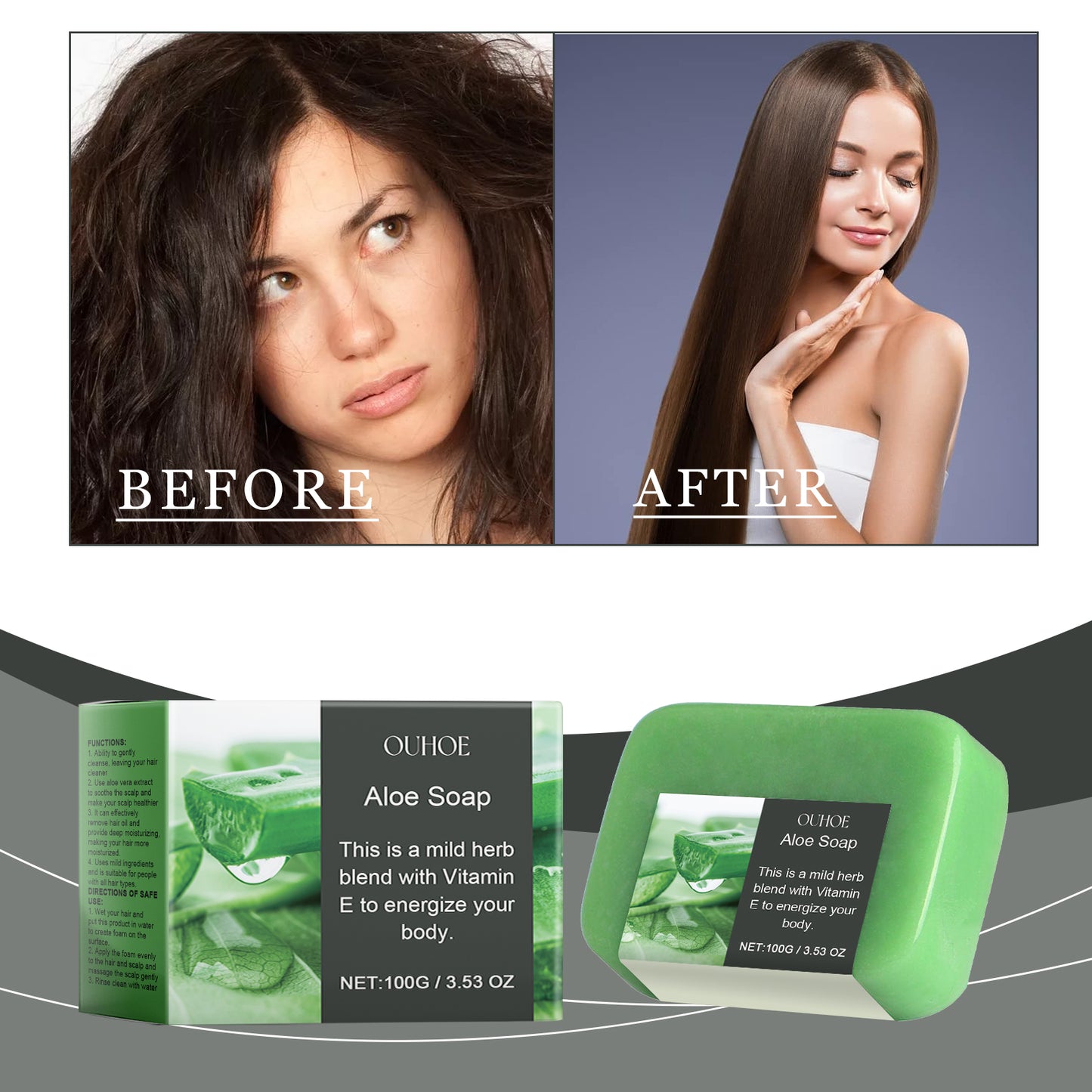 Hair Soap With Aloe Vera Essential Oil Cleans Scalp And Nourishes Hair With Refreshing, Fluffy An... – Avaiya Gems