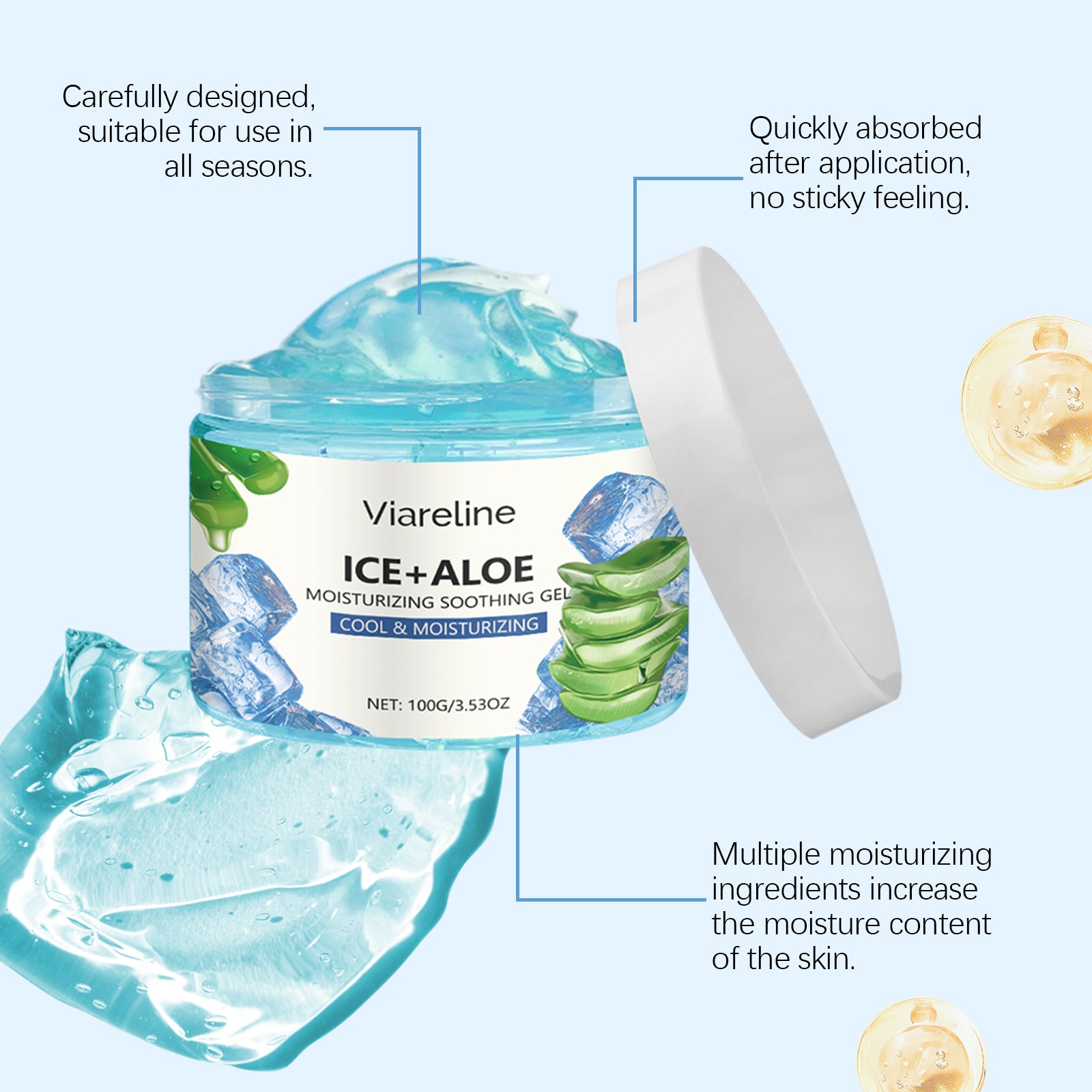 Aloe Vera Moisturizing Gel Moisturizing Face Essence Repair After Sun Facial Care – photo 4 – Avaiya Gems