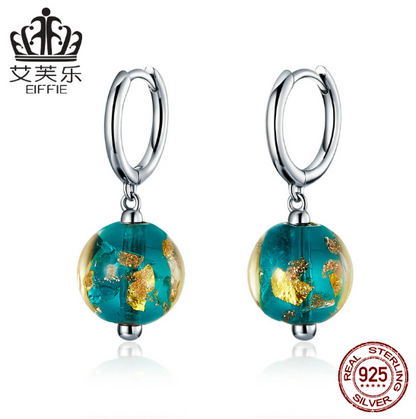 EIFFIE Fashion Fantasy Glass Earrings Sterling Silver S925 Earrings Glass Silver Earrings Hypoall... – Avaiya Gems