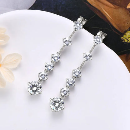 4 Carat Moissanite 925 Sterling Silver Earrings – photo 2 – Avaiya Gems
