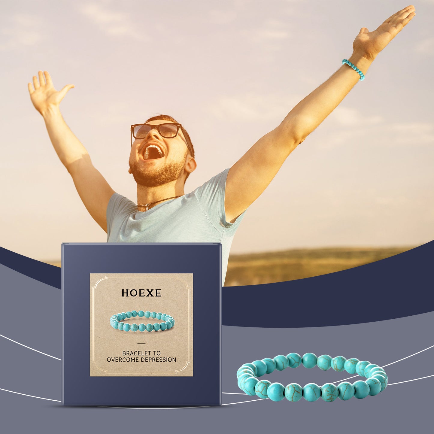 Blue Turquoise Bracelet, Simple And Elegant Personality With Stylish Accessories Hand Decoration ... – photo 2 – Avaiya Gems