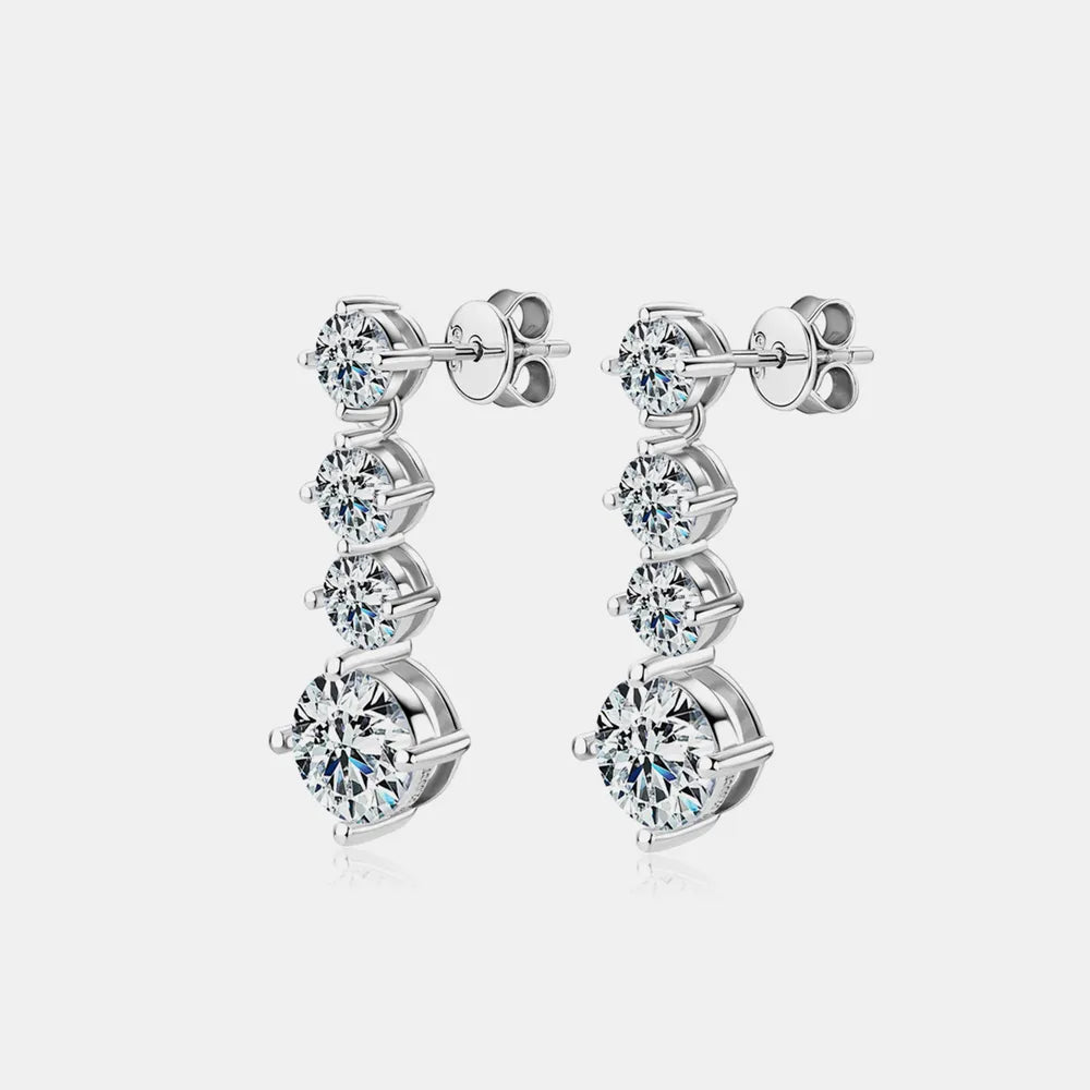 4 Carat Moissanite 925 Sterling Silver Earrings – photo 4 – Avaiya Gems