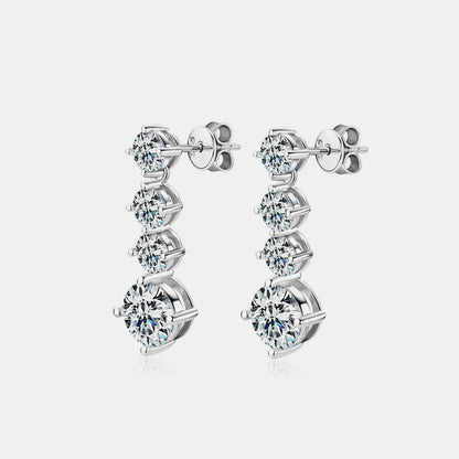 4 Carat Moissanite 925 Sterling Silver Earrings – photo 4 – Avaiya Gems