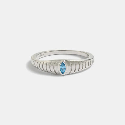 925 Sterling Silver Inlaid Zircon Ring – photo 5 – Avaiya Gems