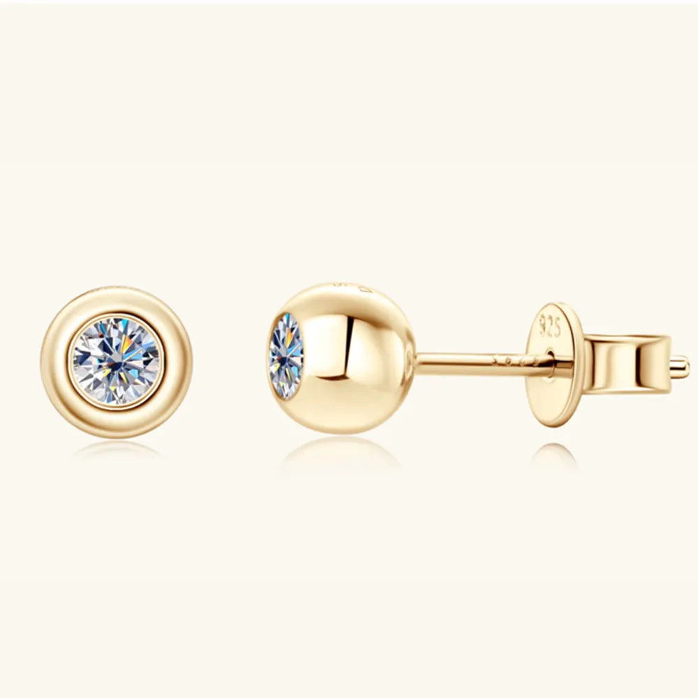 Moissanite 925 Sterling Silver Stud Earrings – photo 9 – Avaiya Gems