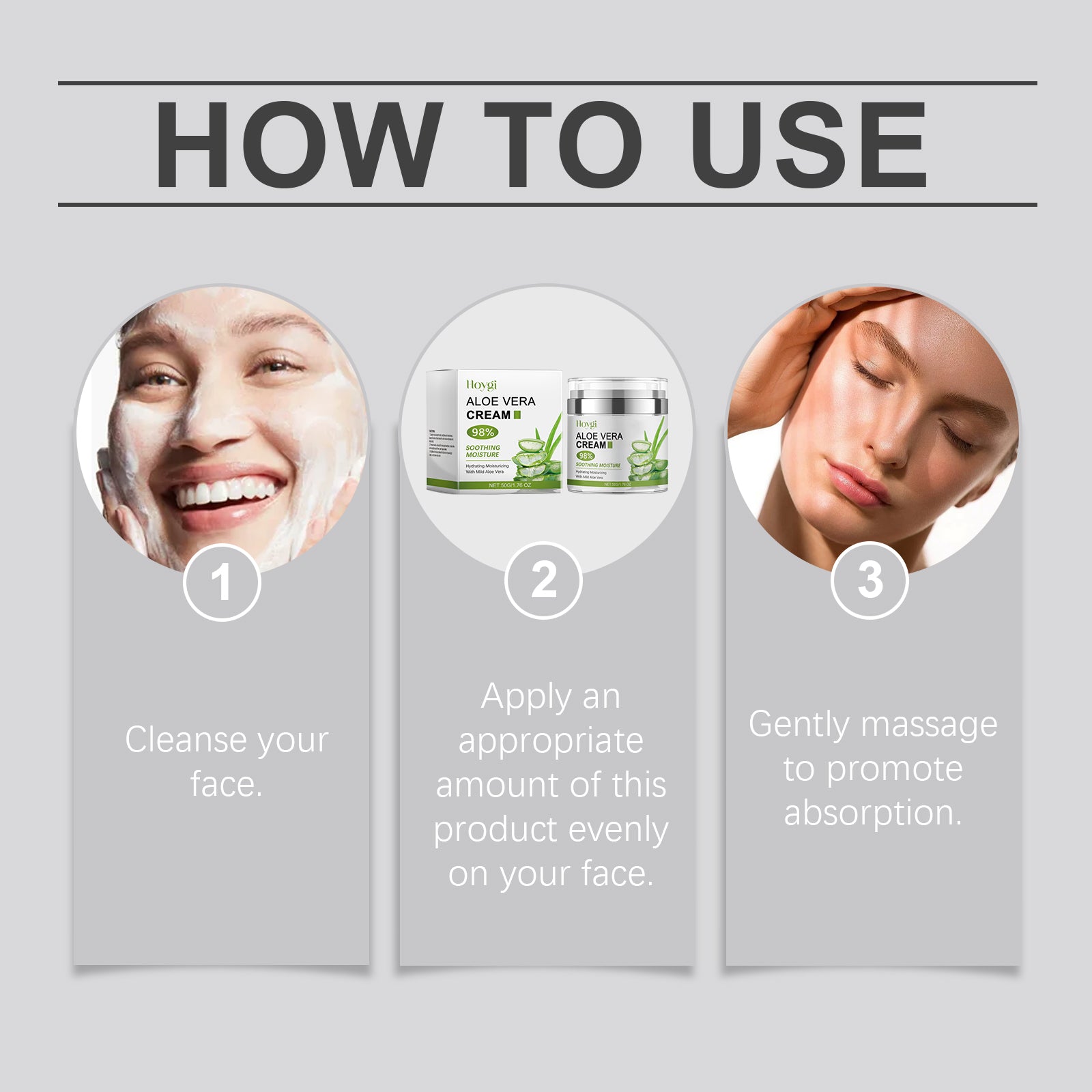 Hoygi Aloe Vera Moisturizing Cream, Gently Hydrates Moisturizing, Brightening And Tender Facial S... – photo 6 – Avaiya Gems