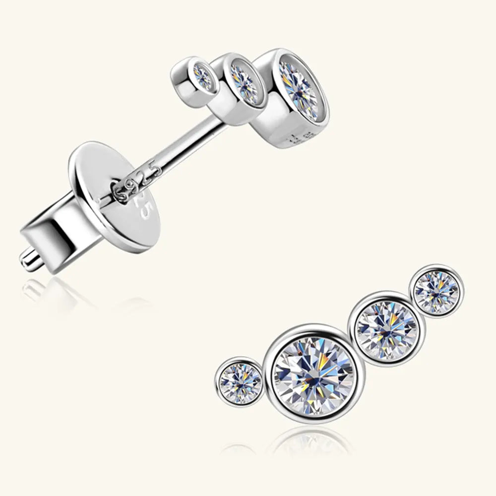 Moissanite 925 Sterling Silver Stud Earrings – photo 8 – Avaiya Gems