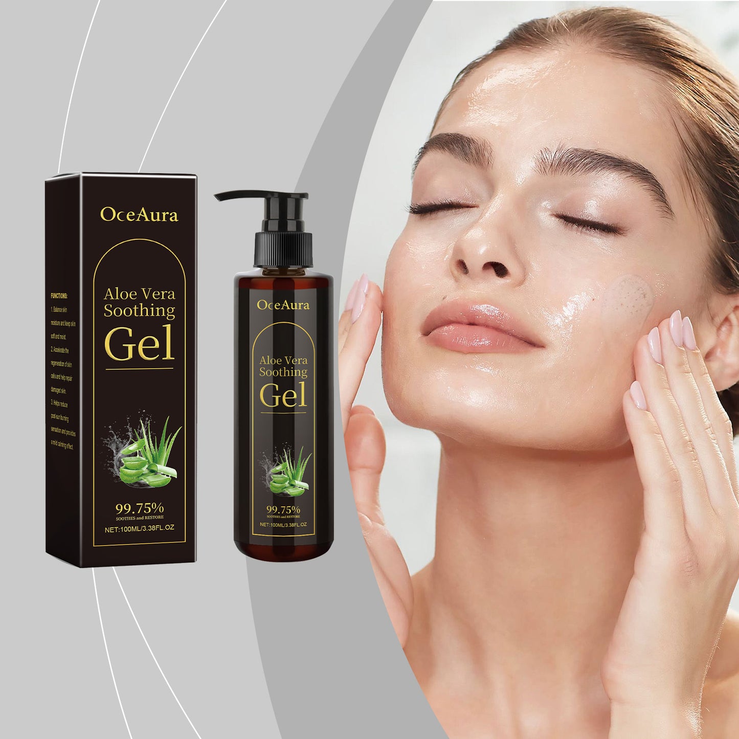 OceAura Aloe Vera Leaf Soothing Gel, Moisturizing Gentle And Comfortable Skin Moisturizing And Hy... – photo 2 – Avaiya Gems