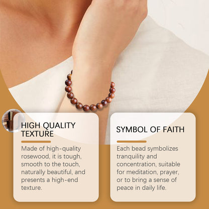 Rosewood Bracelet Unisex Everyday Decor With Rosewood Bracelet Beaded – photo 4 – Avaiya Gems