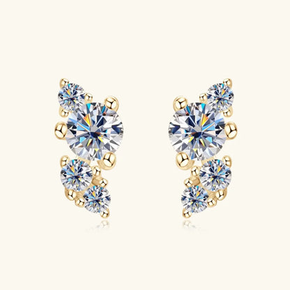 925 Sterling Silver Moissanite Stud Earrings – photo 2 – Avaiya Gems