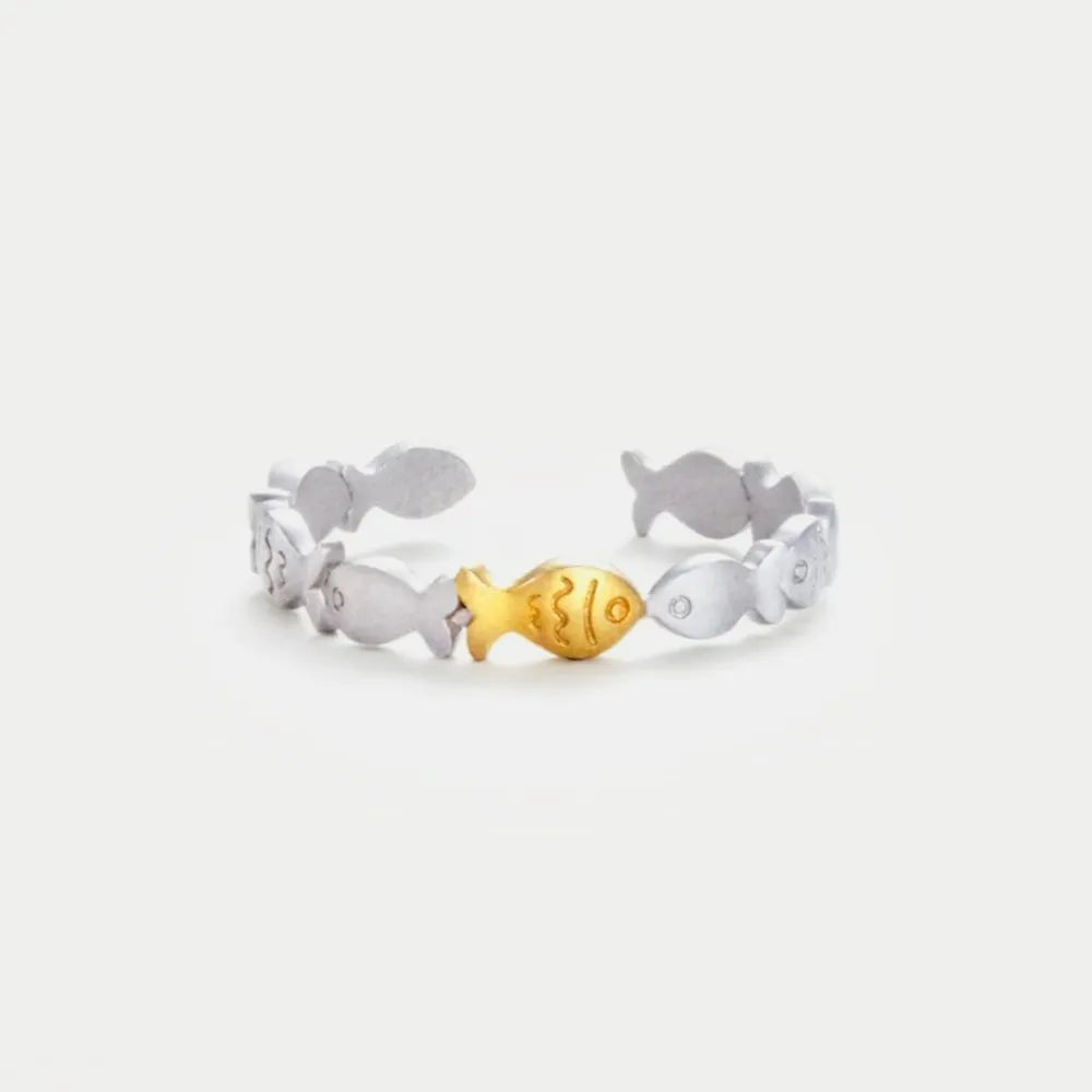 925 Sterling Silver Fish Open Ring – photo 5 – Avaiya Gems