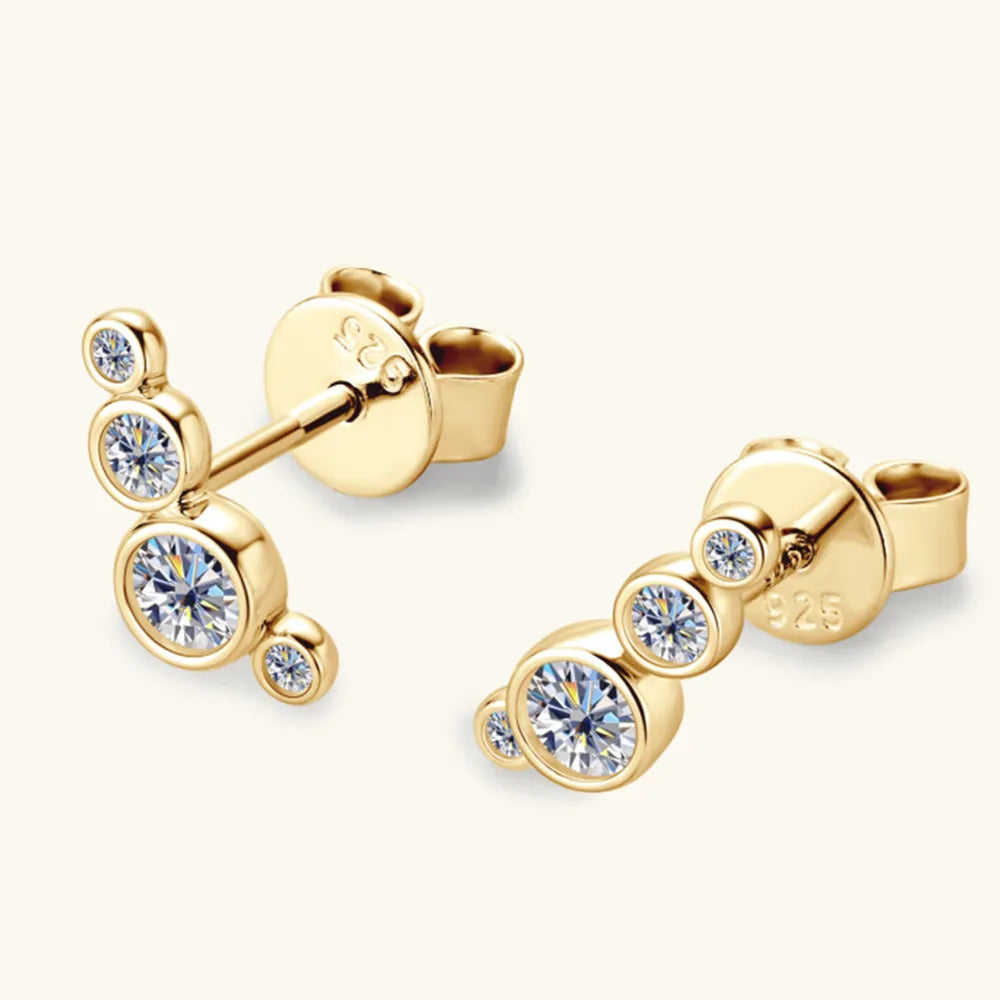 Moissanite 925 Sterling Silver Stud Earrings – photo 4 – Avaiya Gems