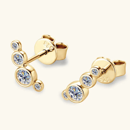Moissanite 925 Sterling Silver Stud Earrings – photo 4 – Avaiya Gems