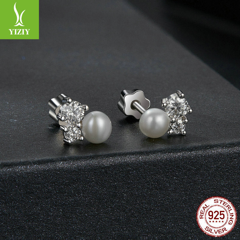 Silver Charm Original Freshwater Pearl Sparkling Moissanite Earnail Elegant Charm s925 Pure Silve... – photo 5 – Avaiya Gems