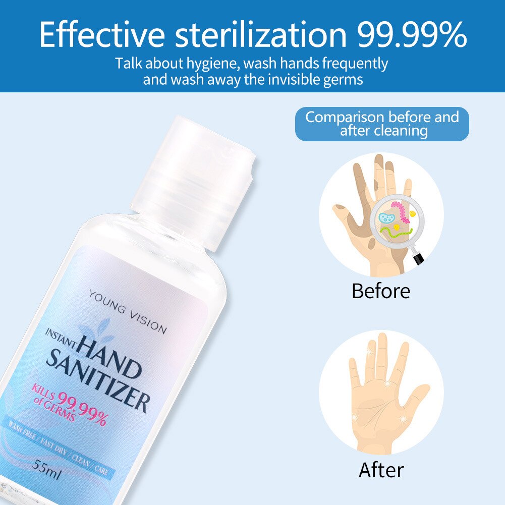 55ml Anti Virus Alcohol Hand Sanitizer Anti Bacteria Moisturizing Aloe Vera Hand Wash Disinfectan... – photo 2 – Avaiya Gems