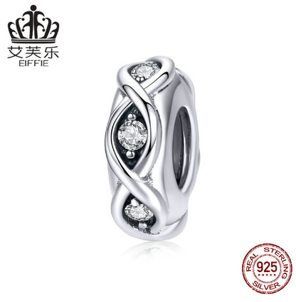 New Product Spacer S925 Sterling Silver Zircon Beaded DIY Bracelet Loose Beads Creative Silver Be... – Avaiya Gems