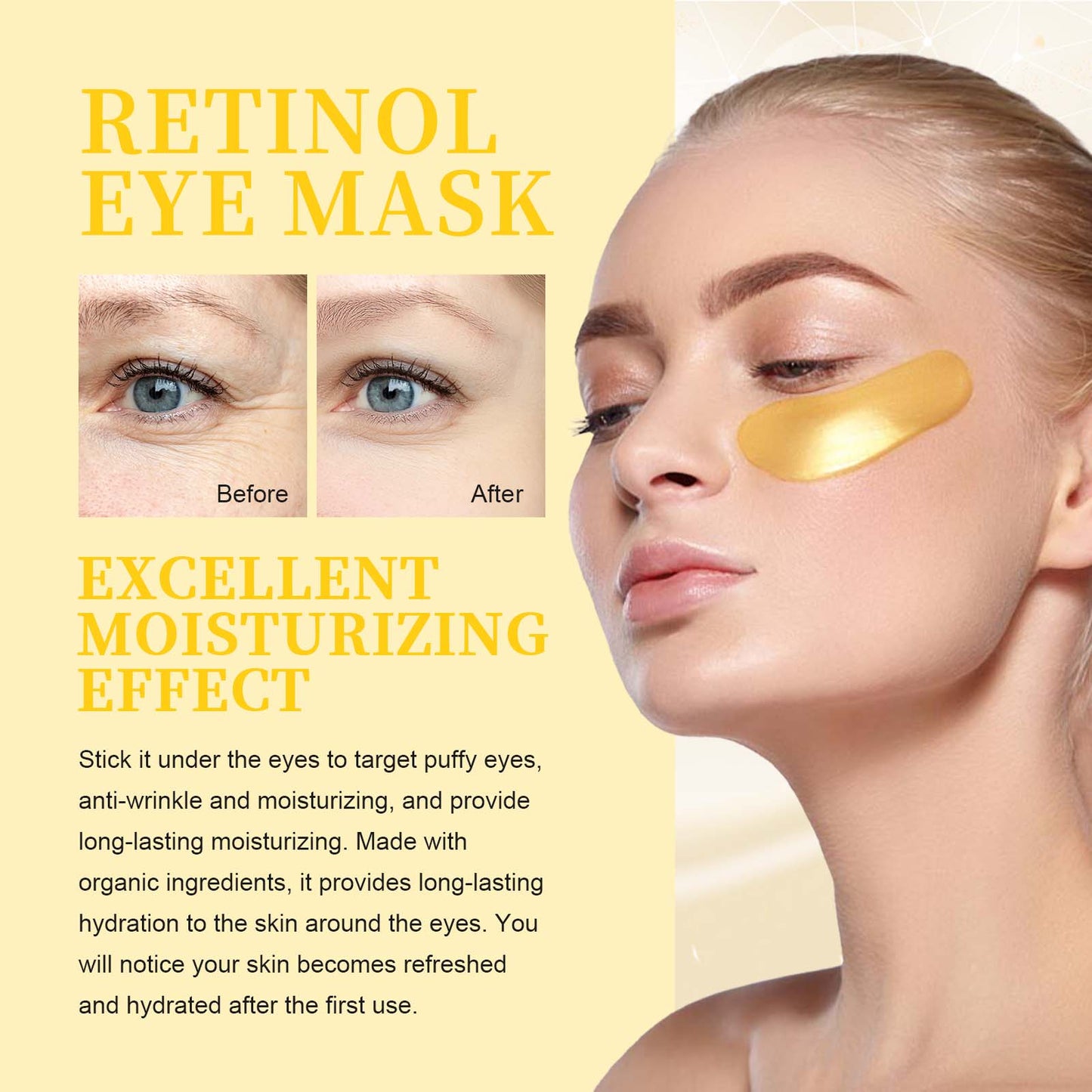 Retinol Eye Mask, Collagen Moisturizing Repair Aloe Vera Moisturizing And Firming Eye Mask – photo 2 – Avaiya Gems