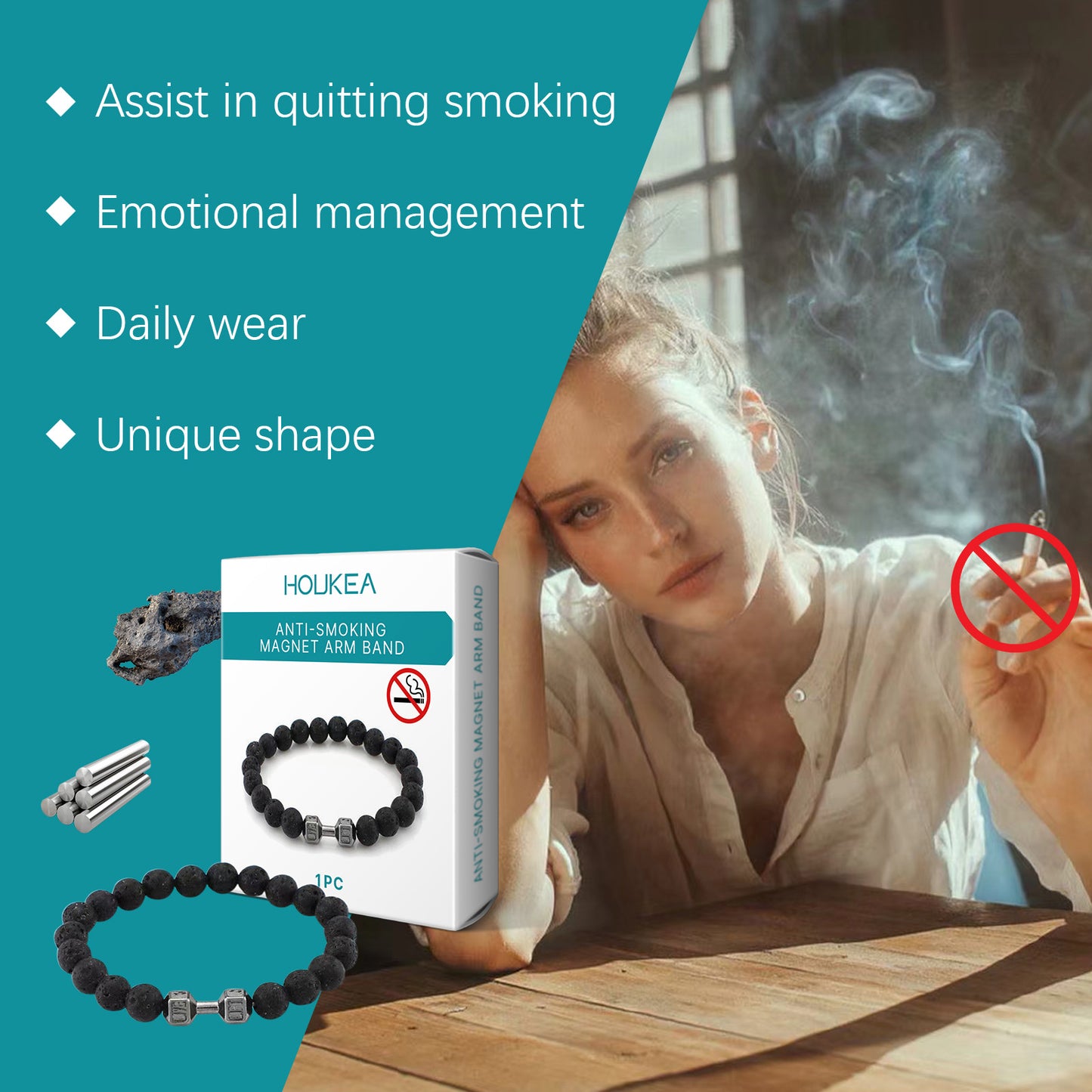 Volcanic Stone Bracelet Men's Bracelet Fashion Pieces Designed With Natural Ingredients Everyday ... – photo 5 – Avaiya Gems