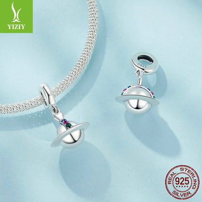 Silver Charm Original Romantic Planet DIY Pendant Accessories Personalized Niche Universe s925 Pu... – photo 3 – Avaiya Gems