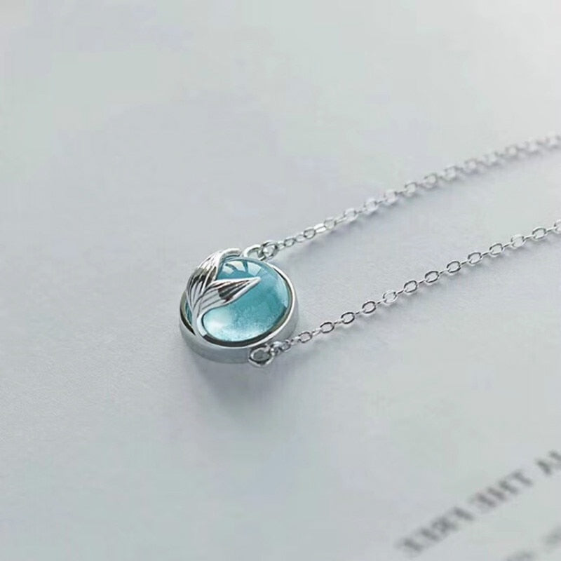 Flyleaf Mermaid Foam Necklaces & Pendants For Women 100% 925 Sterling Silver Lady Fashion Jewelle... – photo 4 – Avaiya Gems
