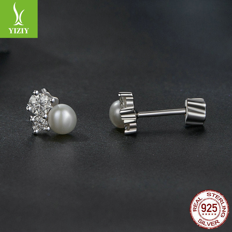 Silver Charm Original Freshwater Pearl Sparkling Moissanite Earnail Elegant Charm s925 Pure Silve... – photo 3 – Avaiya Gems