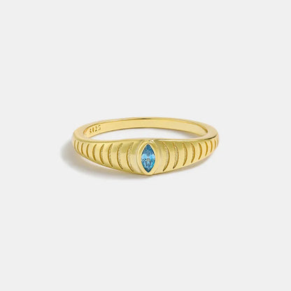 925 Sterling Silver Inlaid Zircon Ring – photo 2 – Avaiya Gems