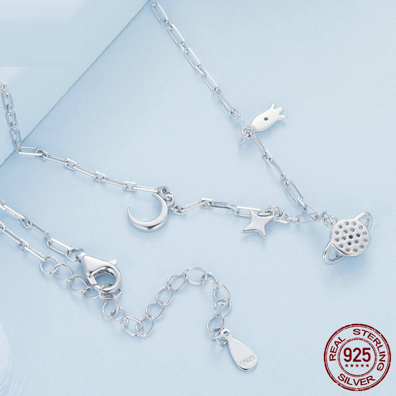 925 Silver Starry Sky Necklace for Women – photo 4 – Avaiya Gems