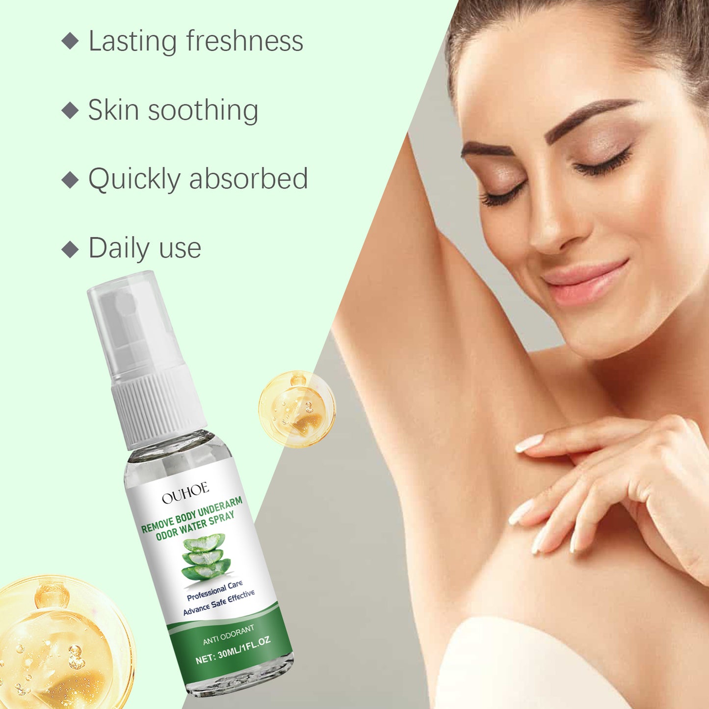 Aloe Vera Underarm Spray Refreshing Spray Hydrates, Leaves Fragrance, Nourishes And Refreshes Und... – photo 3 – Avaiya Gems
