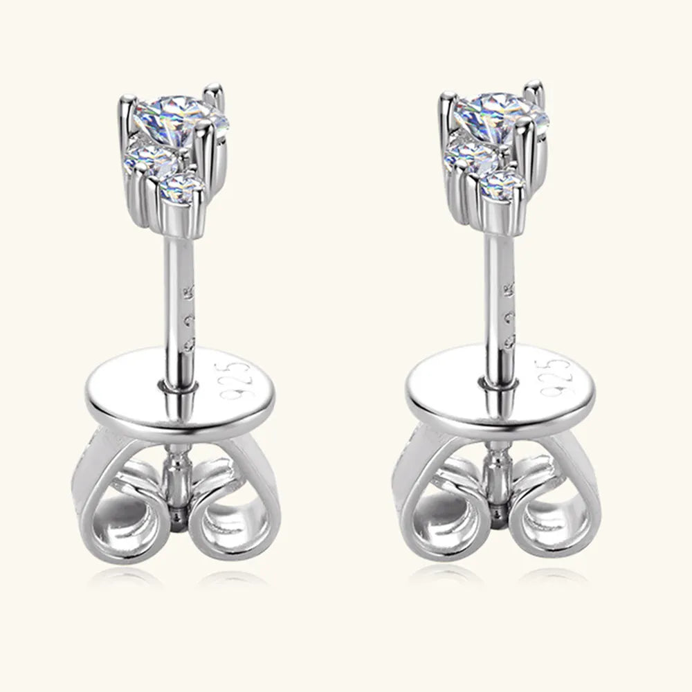 925 Sterling Silver Moissanite Stud Earrings – photo 6 – Avaiya Gems