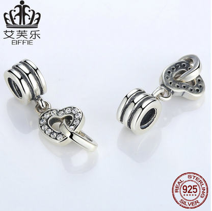 Avelle Heart Charm 925 Sterling Silver DIY Beaded Bracelet Silver Beads PAS04 – photo 2 – Avaiya Gems