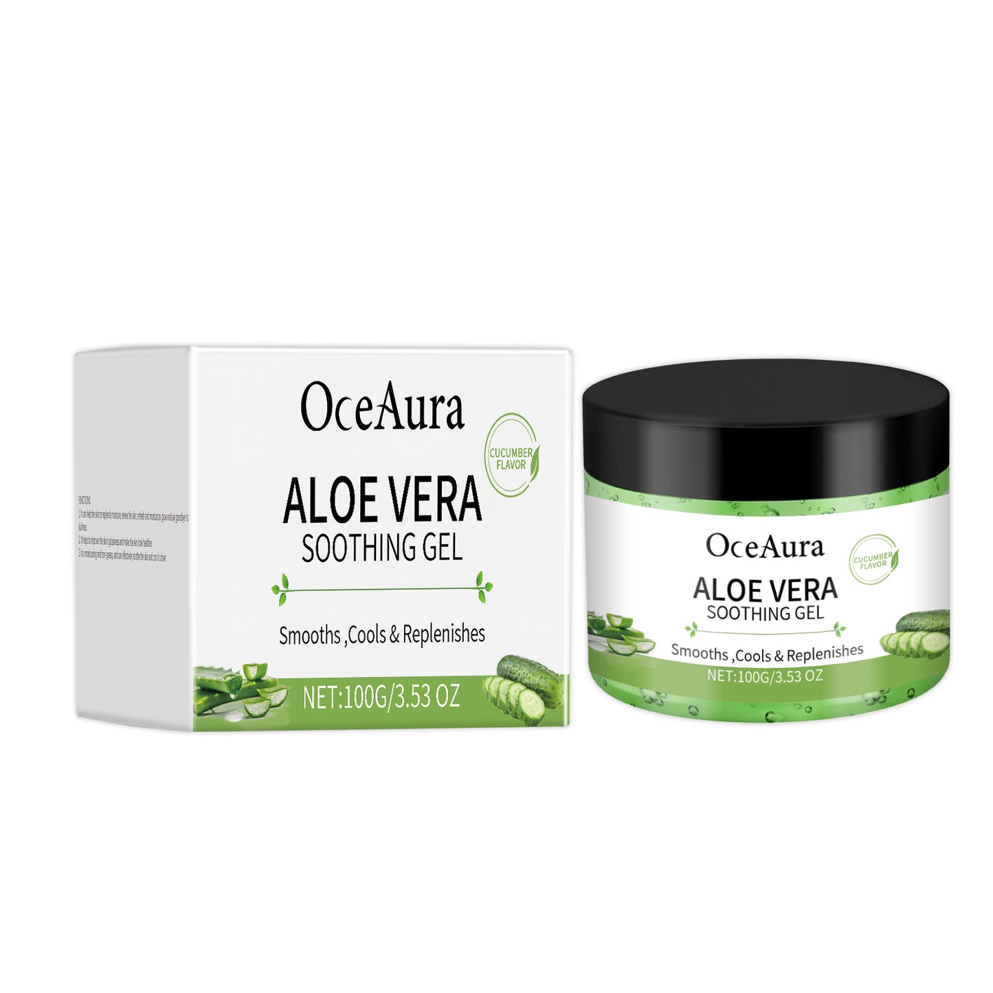 OceAura Aloe Vera Cucumber Gel, Moisturizing And Cooling Body Care Moisturizing And Refreshing Sk... – Avaiya Gems