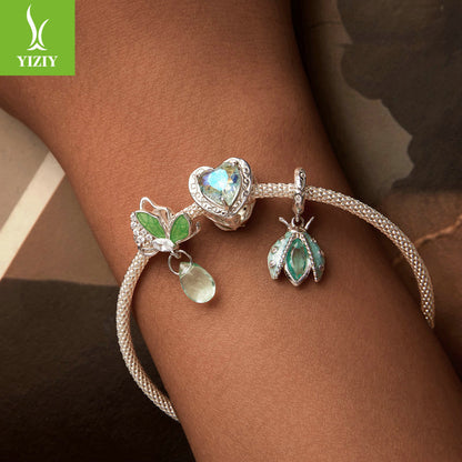 Silver Charm Original Forest Oasis Butterfly Ladybug DIY Bracelet Beads Spring Fresh s925 Pure Si... – photo 2 – Avaiya Gems