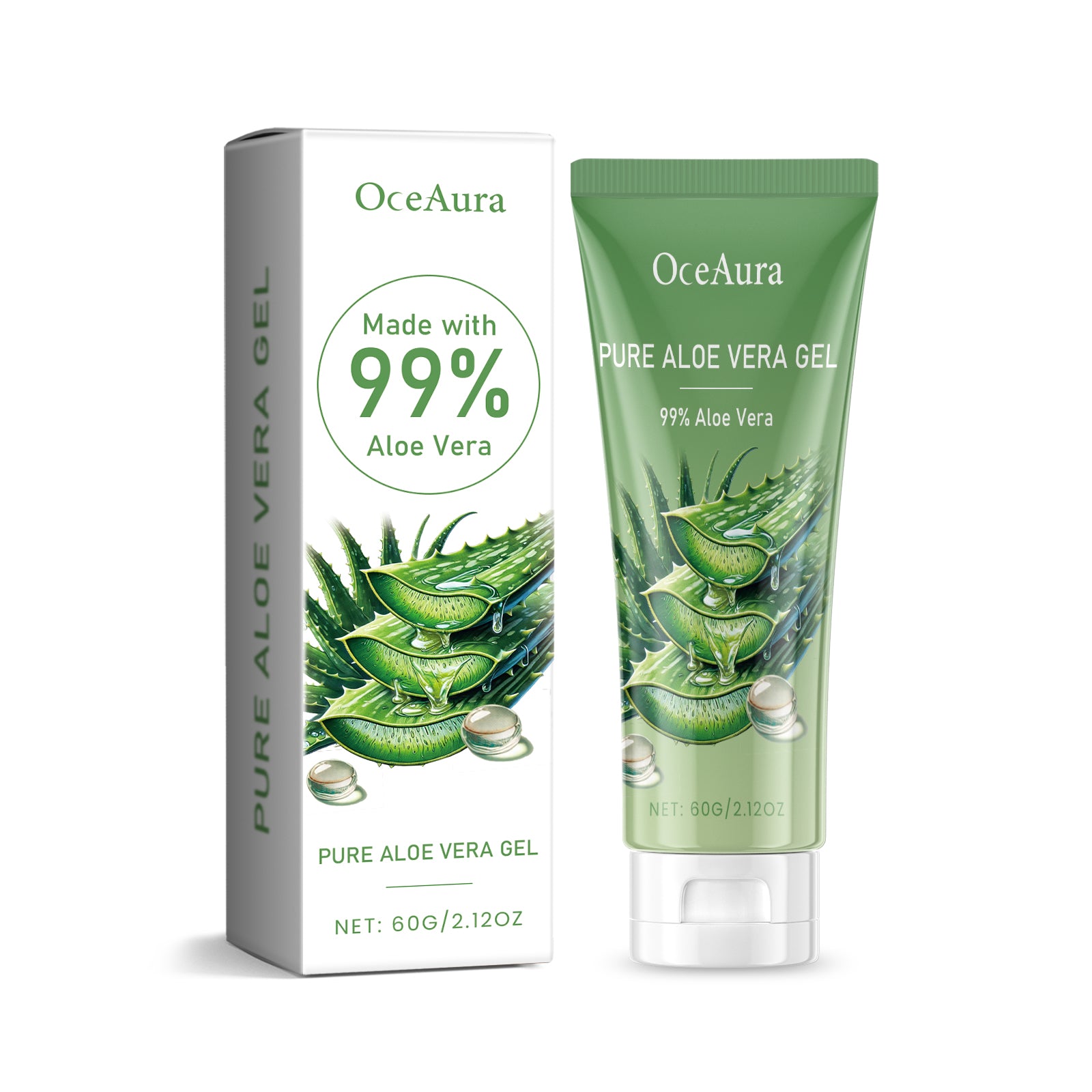 Aloe Vera Skin Care Gel, Moisturizing Facial Moisturizing Acne Skin Moisturizing After Sun Soothi... – photo 2 – Avaiya Gems