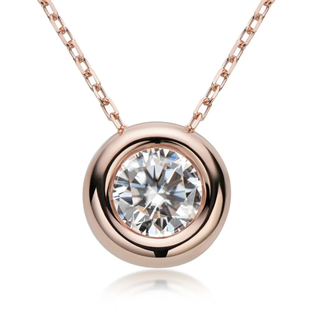 1 Carat Moissanite 925 Sterling Silver Necklace – photo 5 – Avaiya Gems