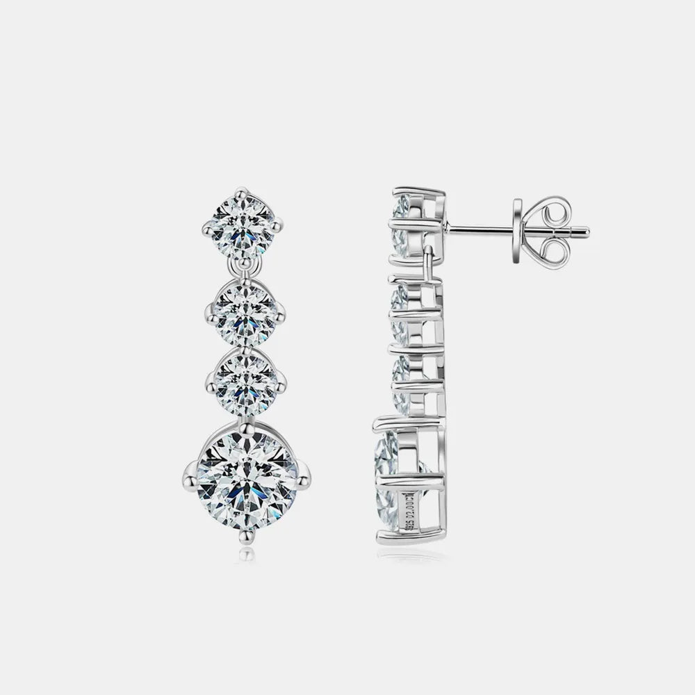 4 Carat Moissanite 925 Sterling Silver Earrings – photo 3 – Avaiya Gems
