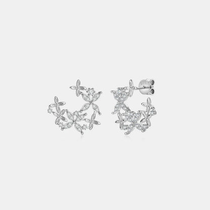 925 Sterling Silver Moissanite Lucky Clover Earrings – photo 3 – Avaiya Gems
