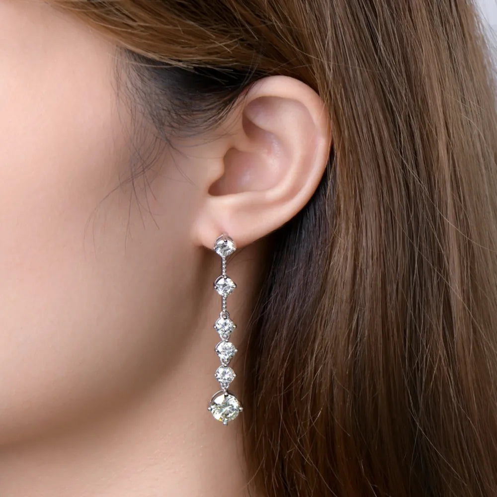 4 Carat Moissanite 925 Sterling Silver Earrings – photo 8 – Avaiya Gems