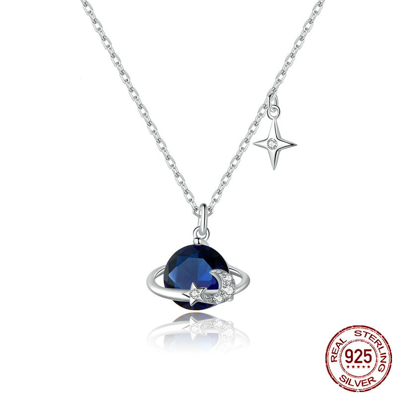 S925 Sterling Silver Starry Sky Pendant Necklace – photo 3 – Avaiya Gems