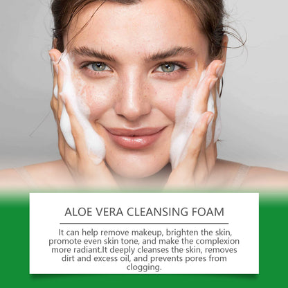 Aloe Vera Cleansing Foam Face Gently Cleanses Skin And Pores, Hydrates And Controls Oil, Moisturi... – photo 3 – Avaiya Gems