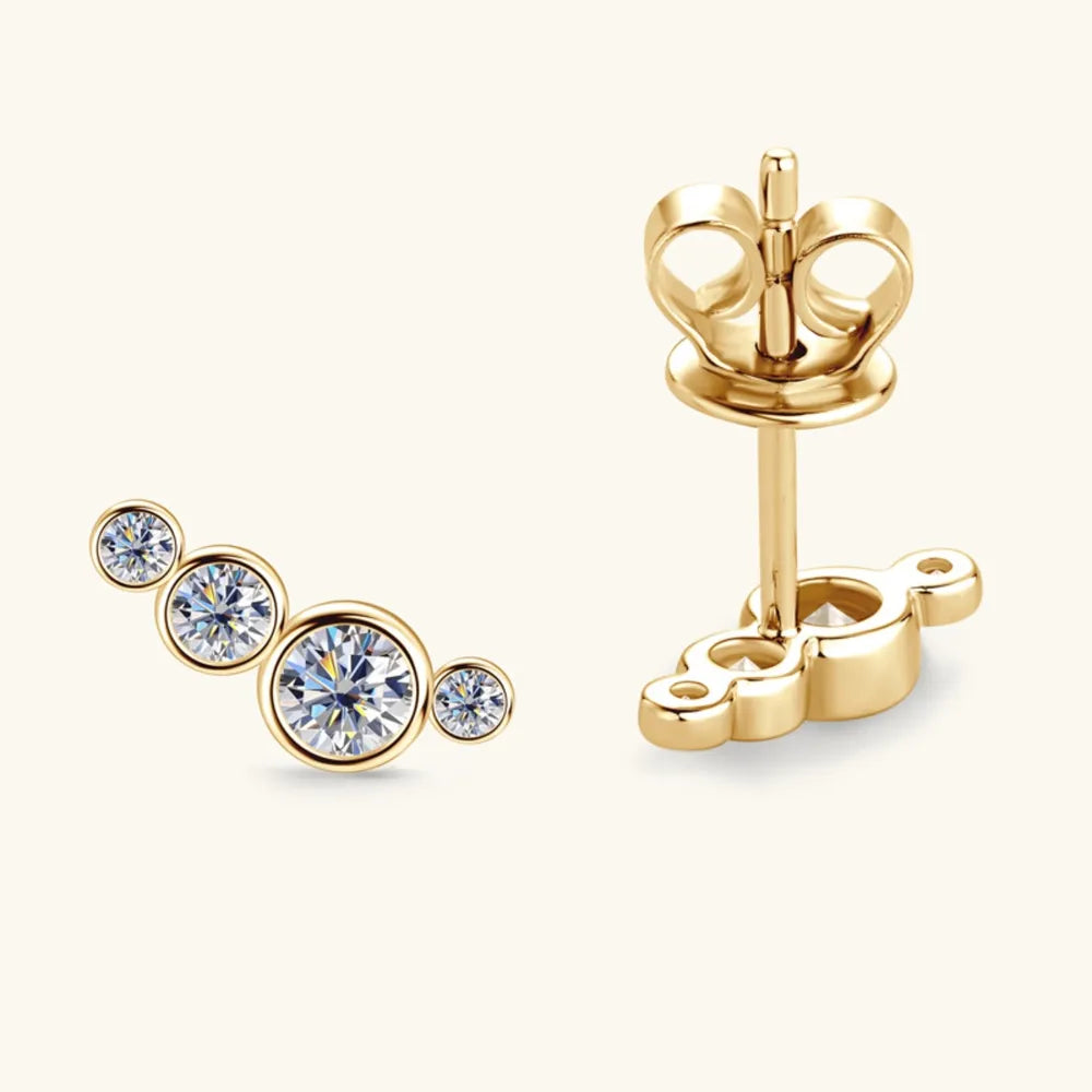 Moissanite 925 Sterling Silver Stud Earrings – photo 5 – Avaiya Gems