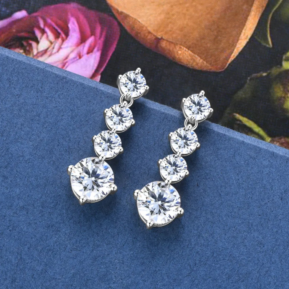 4 Carat Moissanite 925 Sterling Silver Earrings – photo 6 – Avaiya Gems