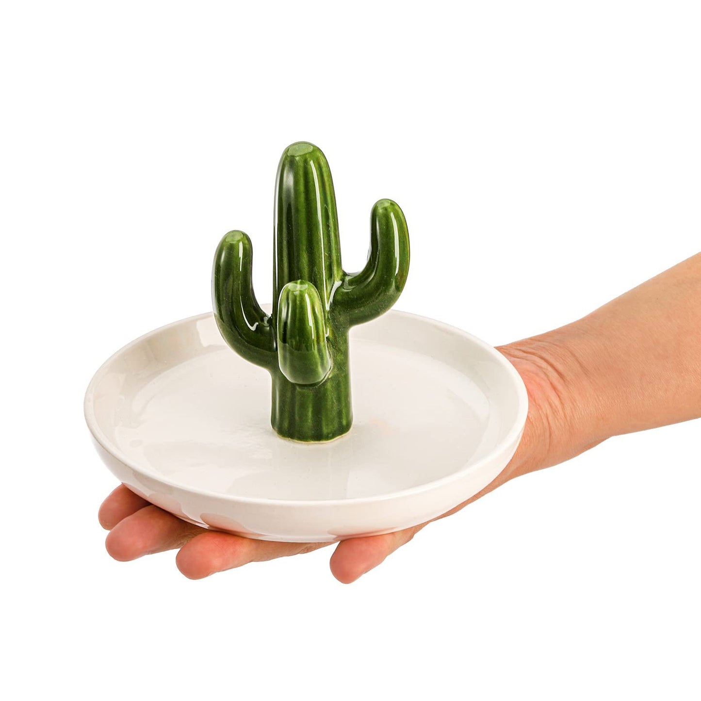 Ceramic Cactus Ring Tray Jewelry Display Stand Creative Aloe Vera Storage Tray Craft Wholesale – Avaiya Gems