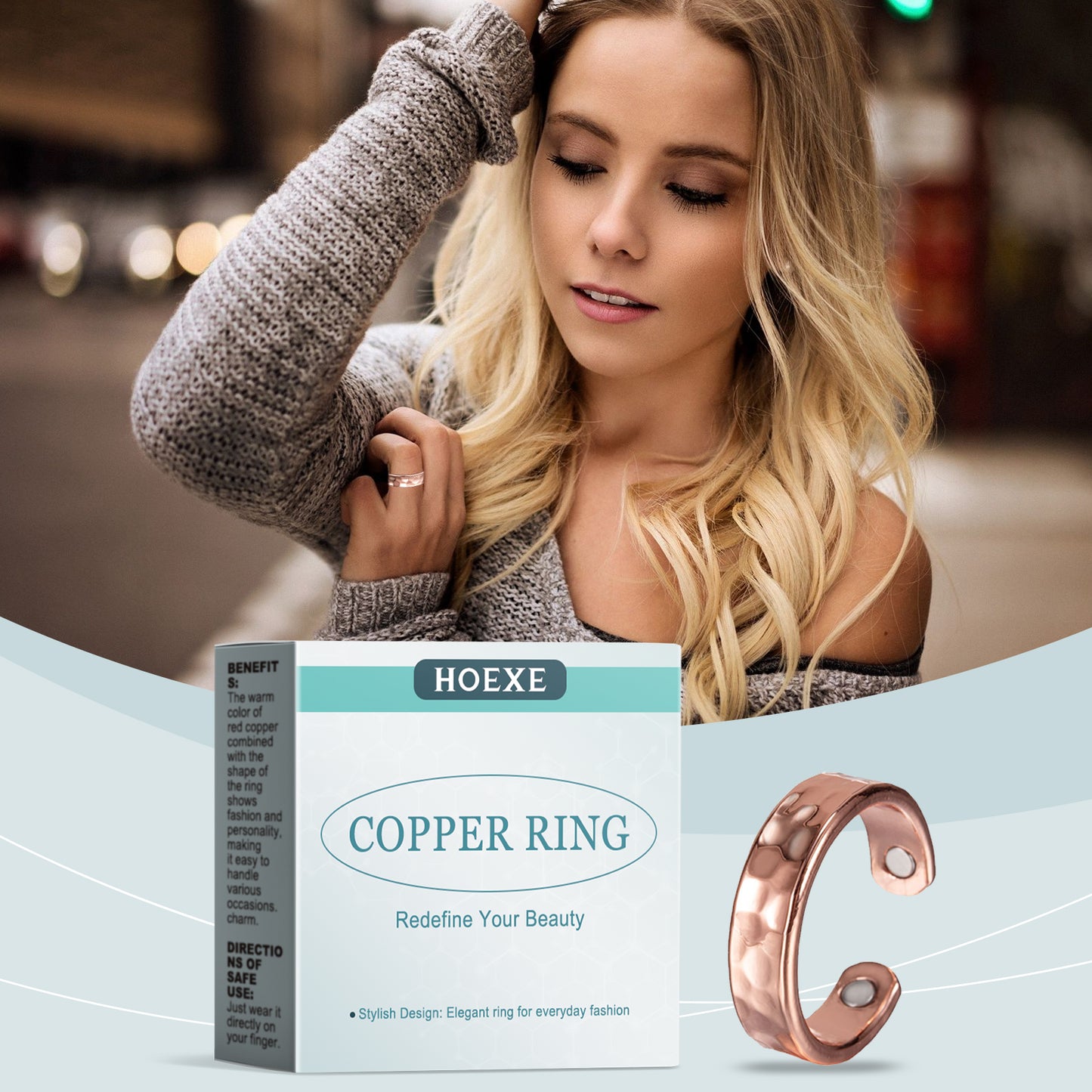 Red Copper Corrugated Ring Beautiful Fashion Accessories Unique Trend Simple Design Everything De... – photo 2 – Avaiya Gems