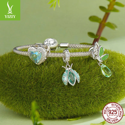 Silver Charm Original Forest Oasis Butterfly Ladybug DIY Bracelet Beads Spring Fresh s925 Pure Si... – photo 3 – Avaiya Gems