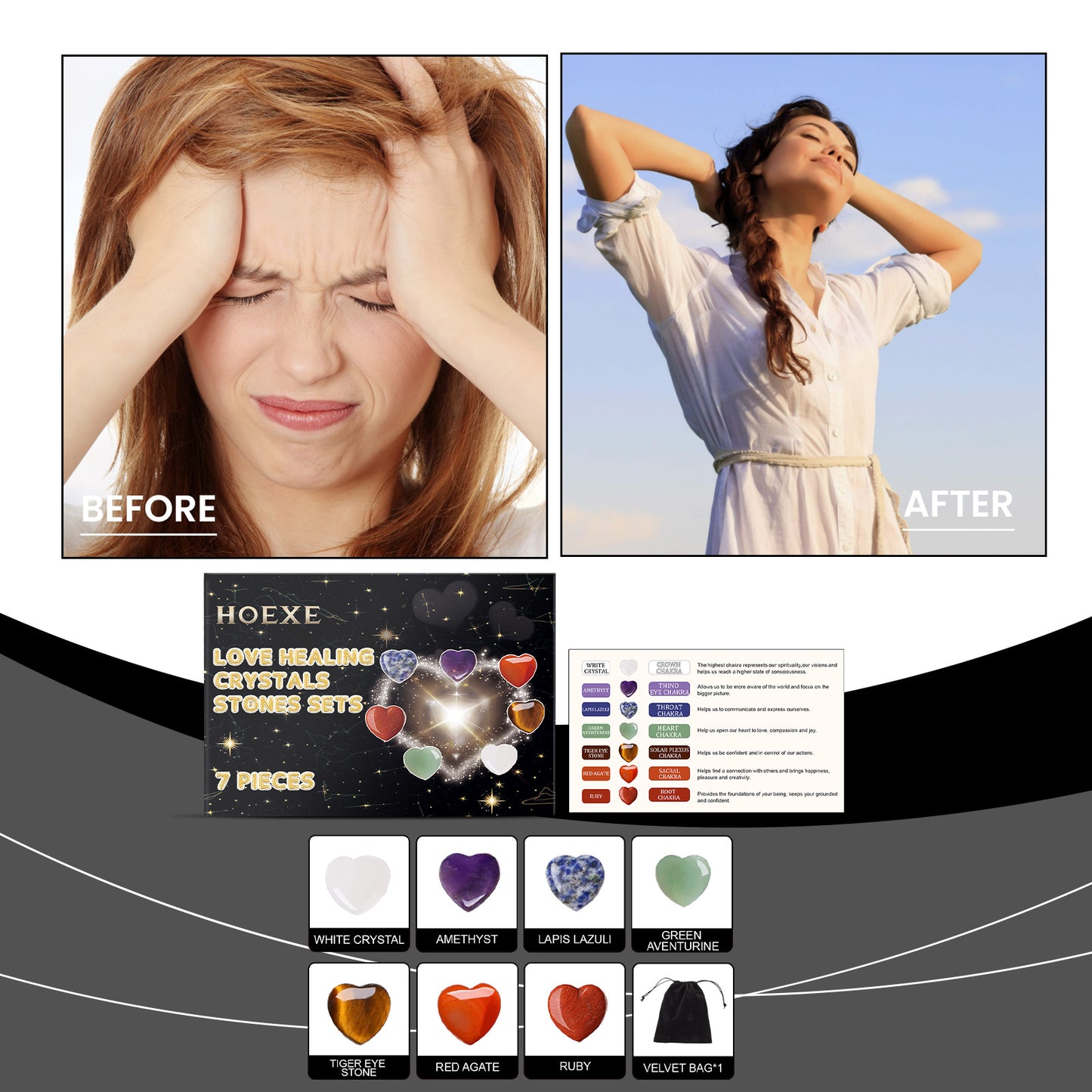 Heart Healing Crystal Chakra Kit – photo 3 – Avaiya Gems