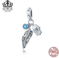 Avelle S925 Fashion Sterling Silver Charm Popular Feather New Hemian Style Silver Bead Accessories Y SCC880
