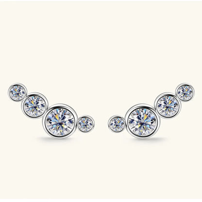 Moissanite 925 Sterling Silver Stud Earrings – photo 7 – Avaiya Gems