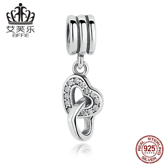 Avelle Heart Charm 925 Sterling Silver DIY Beaded Bracelet Silver Beads PAS04 – Avaiya Gems